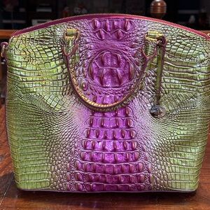 RETIRED Brahmin Large Limeade Duxbury Satchel Melbourne